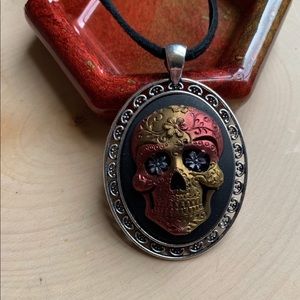 Sugar Skull Pendant Necklace